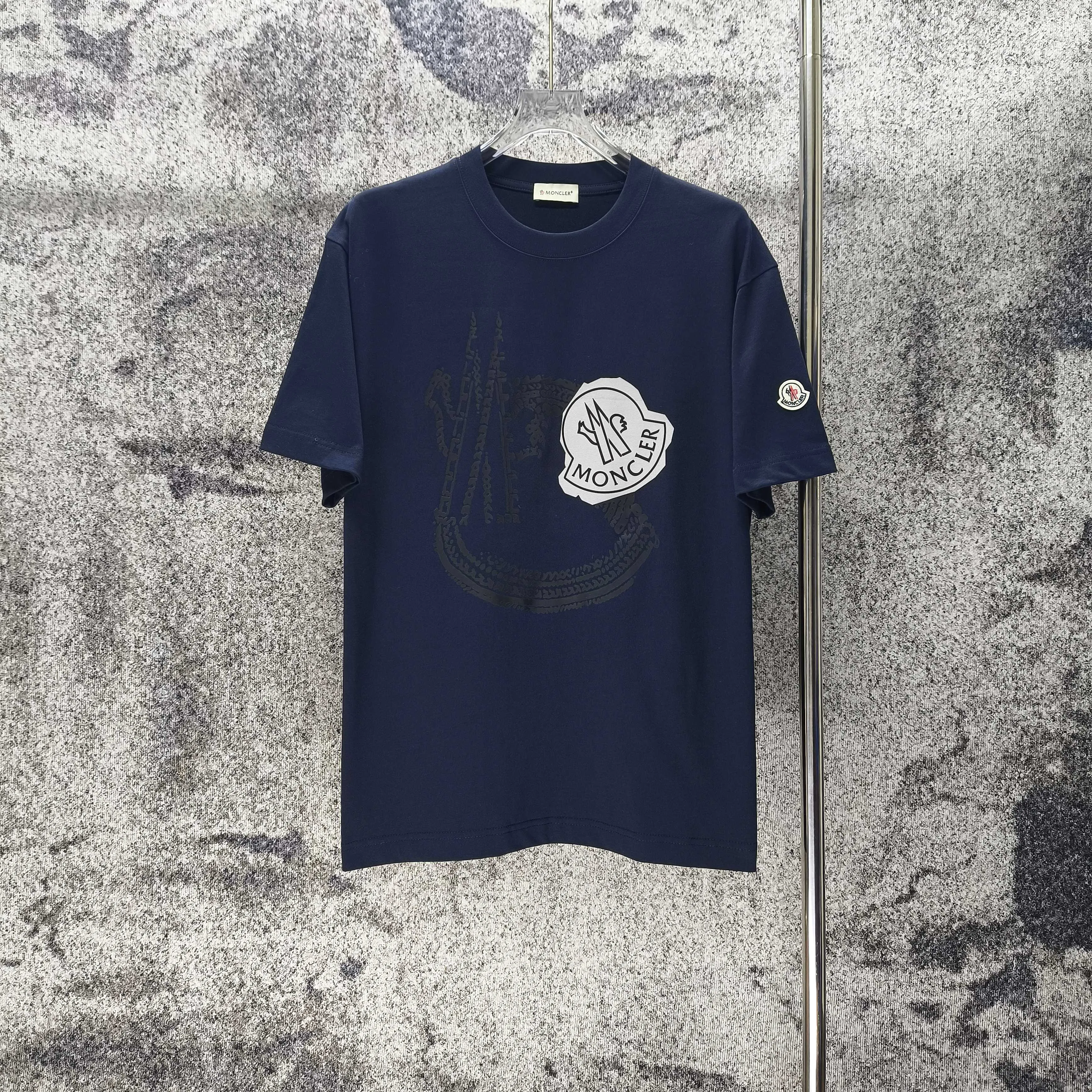 MONCLE* 2026 New Arrival ➕ logo t Same Style Size S M L XL XXL Black White Royal Blue